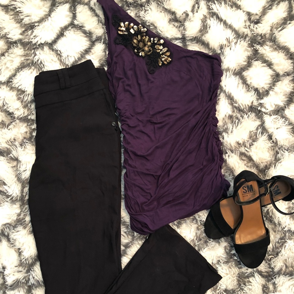 Women one shoulder blouse.